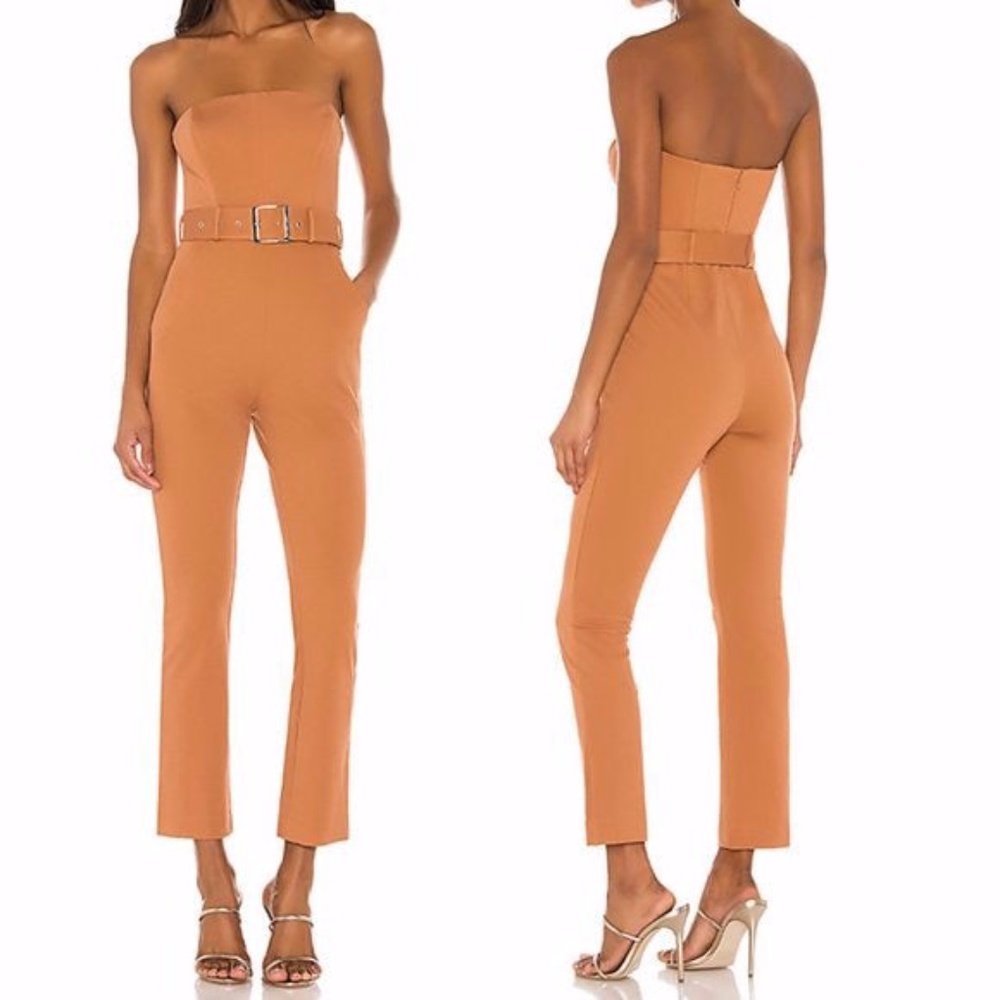 NBD Bronson Jumpsuit Beige Nude XS